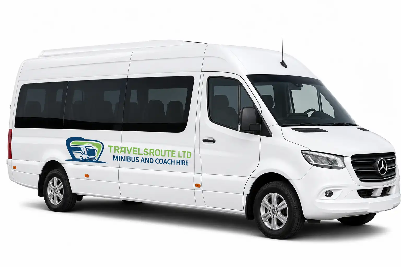Minibus ready for a group journey in Glasgow